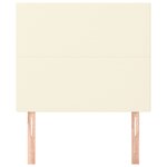 vidaXL Tête de lit Crème 80x5x118/128 cm Similicuir