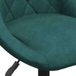 vidaXL Chaise de salle à manger Vert foncé Velours