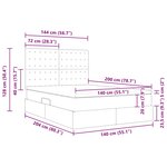 vidaXL Lit avec rangement et matelas Gris clair 140 x 200 cm Polyester