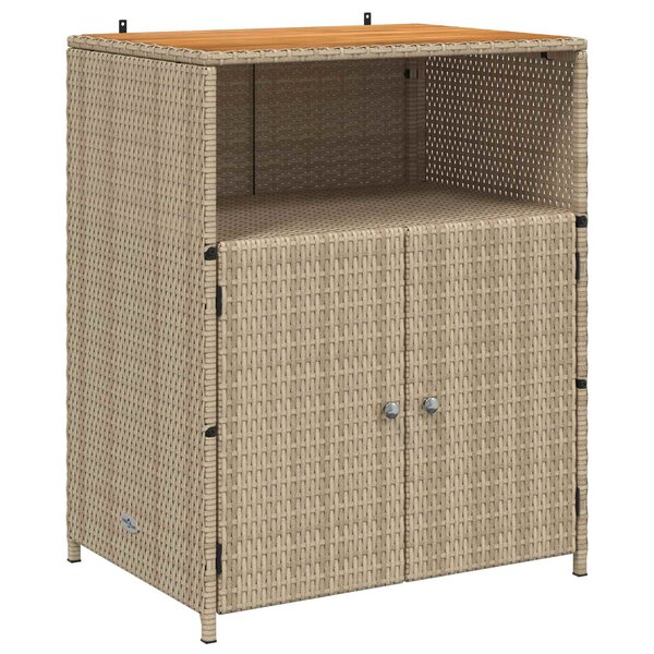 vidaXL Armoire Beige 70 x 50 x 87 cm Polyester et Roly Ratten
