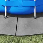 vidaXL Bâche de piscine gris clair Ø244 cm géotextile polyester