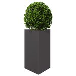 vidaXL Jardinières 2 Pièces noir triangulaire 50x43x75 cm acier