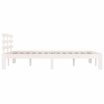 vidaXL Cadre de lit sans matelas blanc bois massif 150x200 cm