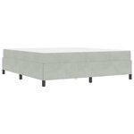 vidaXL Cadre de lit avec matelas Gris clair 180 x 200 cm tissu