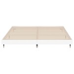 vidaXL Cadre de lit sans matelas blanc 200x200 cm bois d'ingénierie