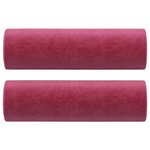 vidaXL Canapé 2 places avec oreillers bordeaux 140 cm velours