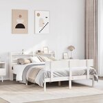 vidaXL Cadre de lit sans matelas blanc 140x190 cm bois de pin massif