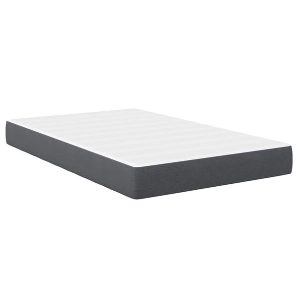 vidaXL Matelas de Lit avec matelas Gris 120 x 190 cm tissu