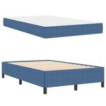 vidaXL Cadre de lit avec matelas Bleu 120 x 200 cm tissu
