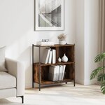 vidaXL Bibliothèque chêne fumé 72x28x77 5 cm bois d'ingénierie