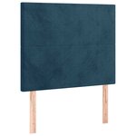 vidaXL Sommier à lattes de lit avec matelas Bleu foncé 100x200 cm