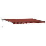 vidaXL Tissu de auvent orange et marron 500 × 350 cm Polyester
