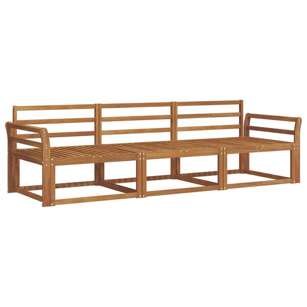 vidaXL Ensemble de canapés d'extérieur 3 Pièces Naturel