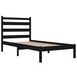 vidaXL Cadre de lit sans matelas noir bois massif