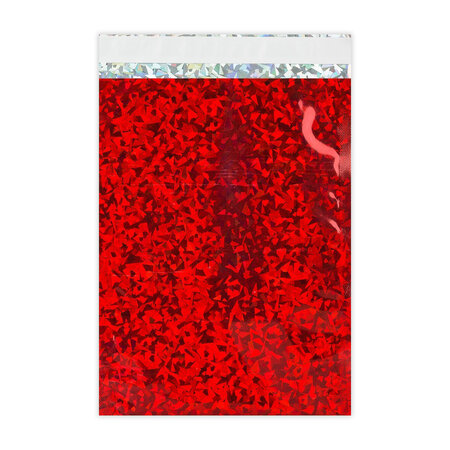 Lot de 20 sachet alu holographique rouge 324x229 mm (c4)