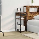 vidaXL Cabinet de chevet Chêne fumé 40 x 27 x 76 cm Bois d'ingénierie