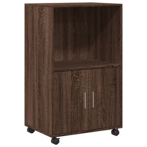 vidaXL Armoire à roulettes chêne marron 55x40x91 cm bois d'ingénierie