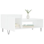vidaXL Table basse Blanc 100x50x45 cm Bois d'ingénierie