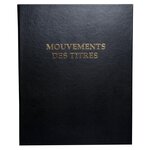 Reliure Registre 32x26cm 4 Anneaux Avec Recharge De 100 Feuillets Imprimés - Mouvements De Titre - Noir - Exacompta