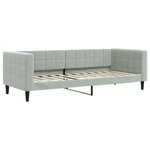 vidaXL Lit de jour avec gigogne et matelas gris clair 80x200cm velours