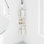 vidaXL Étagère flottante avec étagère 4 Pièces Blanc 15 x 15 x 2 cm