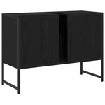vidaXL Meuble sous lavabo salle de bain Chêne Noir 80x33x60 cm Bois d'ingénierie