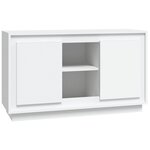 vidaXL Buffet blanc 102x35x60 cm bois d'ingénierie