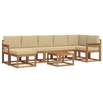 vidaXL Ensemble de canapés d'extérieur 8 Pièces Naturel et Beige