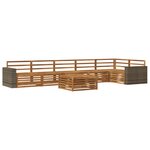 vidaXL Ensemble de canapés d'extérieur 7 Pièces Naturel 79 x 79 x 37 cm