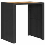 vidaXL Ensemble de bar de jardin 5 Pièces sans coussins noir poly rotin
