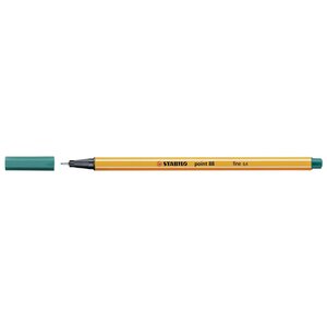 Stylo-feutre point 88 pointe fine 0 4 mm turquoise x 10 stabilo