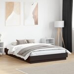 vidaXL Cadre de lit sans matelas noir 120x190 cm