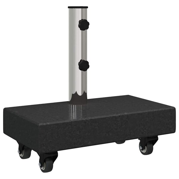 vidaXL Pied de parasol Noir 45 x 25 x 45 cm Granit  Acier