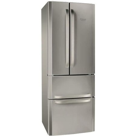Hotpoint e4dxc1 - réfrigérateur multi-portes - 399l (292+107) - froid ventilé - l 70cm x h 195.5cm - silver