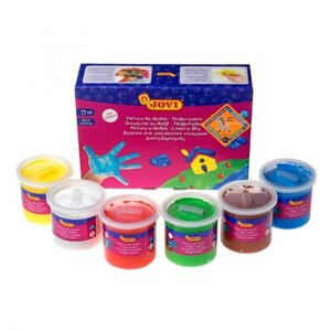 Coffret de gouache au doigt - 6 pots de 125 ml - jovi