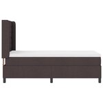 Lit à ressort vidaXL avec matelas et LED Marron foncé 100x200 cm Tissu