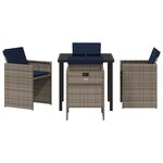 vidaXL Ensemble de salle à manger pour jardin 5 Pièces Gris Poly rotin