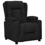 vidaXL Fauteuil inclinable Noir Tissu