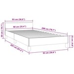 vidaXL Cadre de lit et tête de lit sans matelas noir 90x200 cm velours