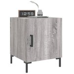 vidaXL Tables de chevet 2 Pièces sonoma gris 40x40x50cm bois d'ingénierie
