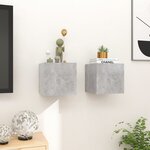 Vidaxl meubles tv muraux 2 pièces gris béton 30 5x30x30 cm