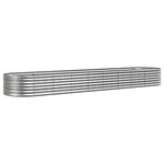 vidaXL Lit surélevé de jardin Acier galvanisé Argenté