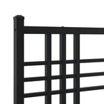 vidaXL Tête de lit de remplacement métal noir 193 cm