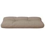 vidaXL Coussin de palette taupe 80x40x12 cm tissu