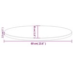 vidaXL Dessus de table 60x30x2 5 cm bois de pin massif ovale