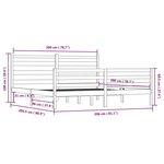 vidaXL Cadre de lit sans matelas bois massif de pin 200x200 cm blanc