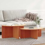 vidaXL Table basse 2 Pièces Marron cire 79 x 39 5 x 40 cm