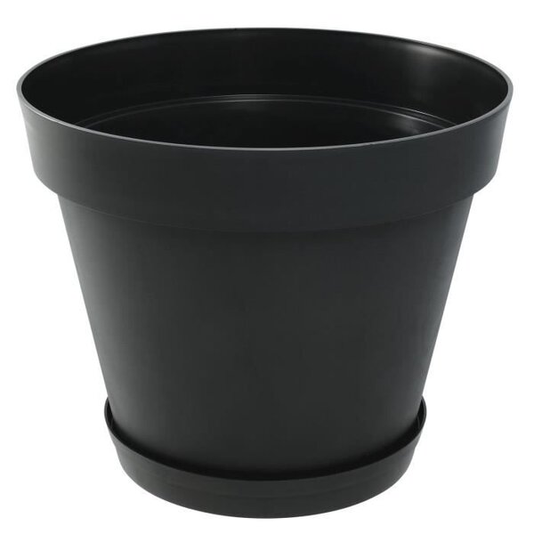 EDA Pot de fleur rond Toscane - Ø 60 x H 47 cm - 76 L - Gris anthracite
