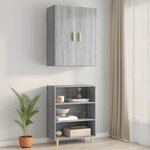 vidaXL Armoire murale suspendue Sonoma gris 69 5x34x90 cm