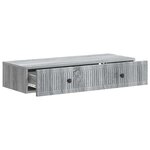 vidaXL Table d'appoint murale Sonoma gris 87 5 x 34 5 x 17 cm